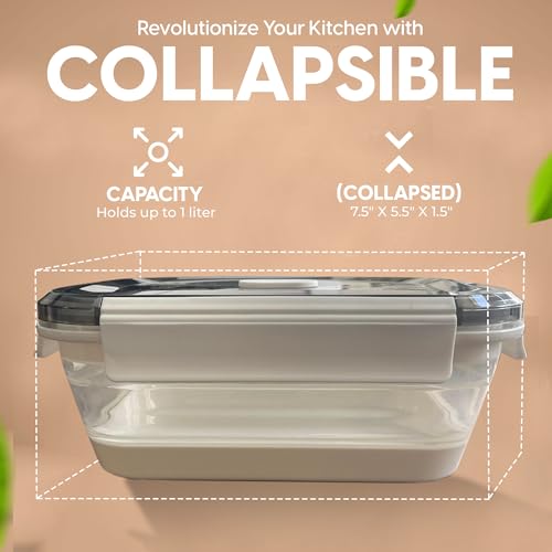 Collapsible Food Storage Containers with Lids (2 Count)