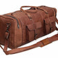 Leather Duffle Bag for Men Luggage Handmade Travel Bag Carry On Luggage Weekender Bags Overnight Gym Sports Cabin Holdall Bag For Airplanes Men And Women