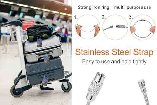 2 Pack Luggage Tags for suitcases Halloween Horror Sunflower TSA Approved Label Luggage Tag Baggage Tag Leather Stainless Steel Loop Label Tag for Men Women Travel Bag Suitcase (2 Count)
