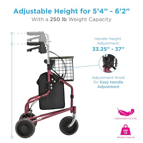 Traveler Rollator Adjustable Height