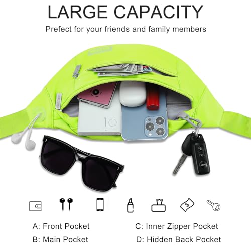 Neno Green Crossbody Fanny Pack Gift for Enjoy Festival Traveling