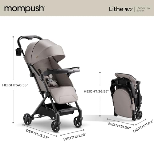 Lithe V2 Lightweight Travel Stroller Snack Tray Included