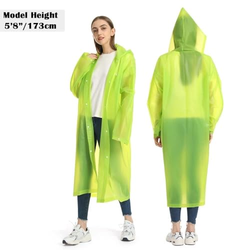 2 Pack Portable EVA Raincoats for Adults (2 Count)