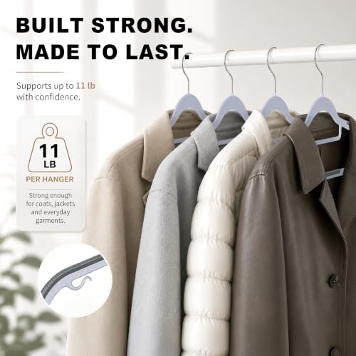 50 Pack Plastic Clothes Hangers (50 Count)