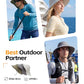 UPF 80+ Sun Hat for Men Women Wide Brim Fishing Hat with Neck Flap Summer Safari UV Protection Bucket Hat Army Green