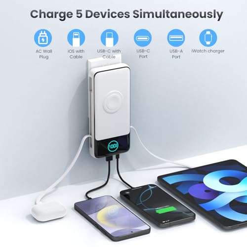 Portable Charger for iPhone with Built