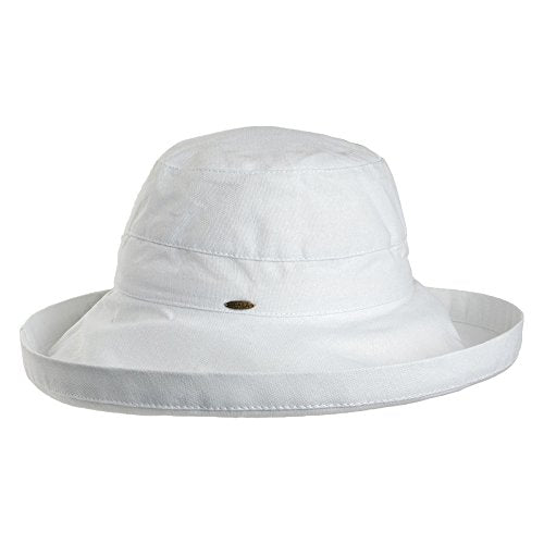 Women's Cotton Hat with Inner Drawstring and Upf 50+ Rating