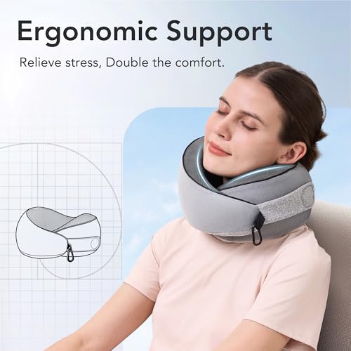 Travel Neck Pillow Airplane Neck Support Ergonomic Design for Traveling