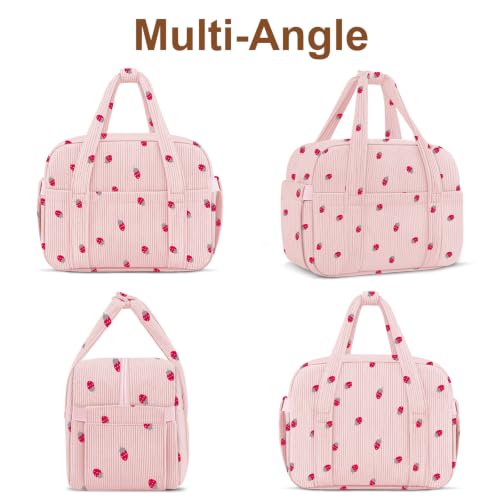 Corduroy Lunch Box Lunch Bag for Women Adults Men