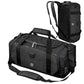 large Gym Duffle Bag Backpack Waterproof Sports Duffel Bags Travel Weekender Bag for Men Women Overnight Bag with Shoes Compartment Black