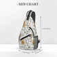 Sling Bag Rustic Flower Peony Floral Hiking Daypack Crossbody Shoulder Backpack Travel Chest Pack for Men Women