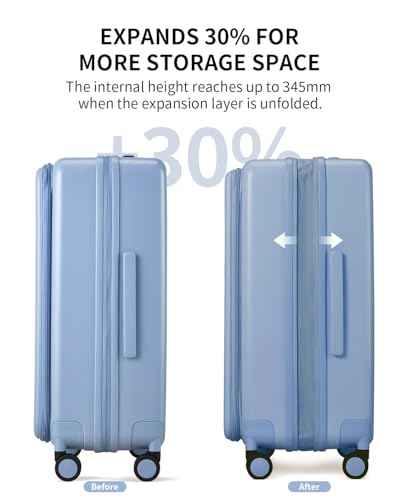 Expandable Top Open 28 Inch Checked Luggage with Spinner Wheels