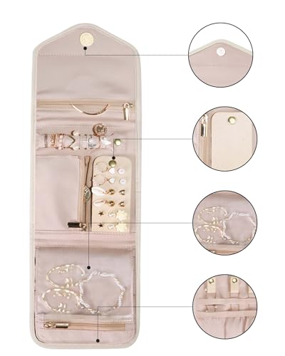 Travel Jewelry Organizer Case Foldable Jewelry Roll