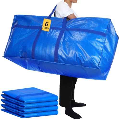 6 Pcs 66 Gallon Extra Large Moving Bags Heavy Duty Storage Bag (6 Count)