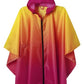 Adults Rain Poncho Waterproof Raincoat Women Gradient Hood with Pocket