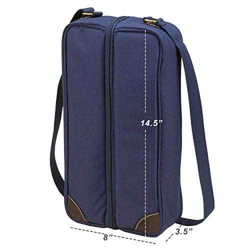 Insulated Wine Tote with 2 Wine Glasses