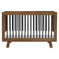 Hudson 3-in-1 Convertible Baby Crib, Natural Walnut/Black