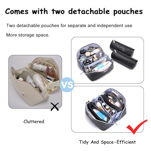 Travel Makeup Bag Cosmetic Bags for Women (3 Count)