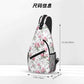 Sling Bag Vintage Floral Hiking Daypack Crossbody Shoulder Backpack Travel Chest Pack for Men Women