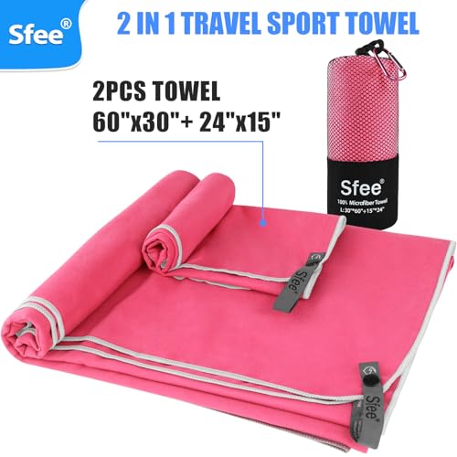 2 Pack Microfiber Travel Towel