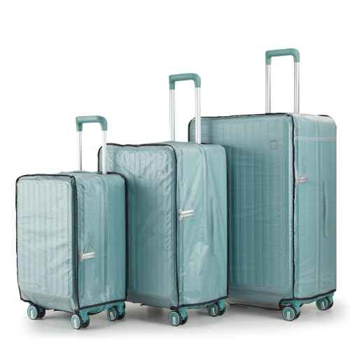 4 Piece Expandable Hardshell Pink Luggage Sets with Spinner Wheels