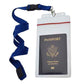 Bulk 20 Pack Heavy Duty Water and Tear Resistant Passport Holders with Lanyard