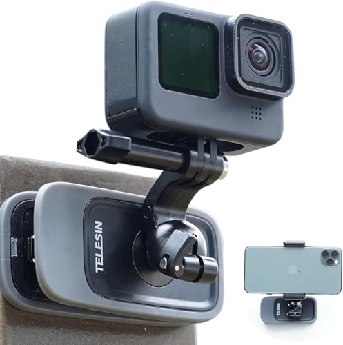 360° Magnetic Backpack Clip Mount for Action Cameras and Phones