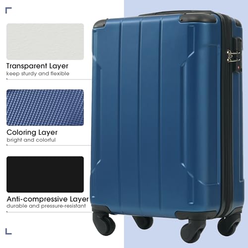 Luggage Set 6 Piece Expandable Lightweight ABS Hardshell Travel Suitcases with Wheels