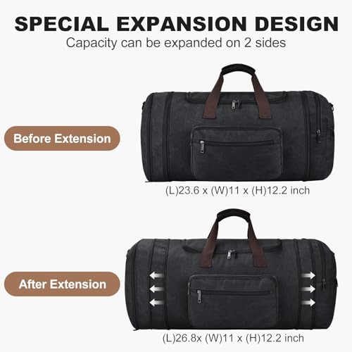 60L Canvas Duffle Bag for Men