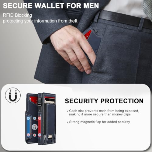 Wallet for Men Wallet with Slim Pop Up Card Holder 9 (13 Count)