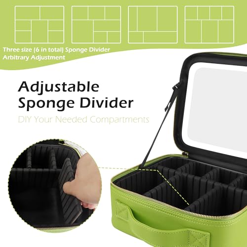Travel Makeup Bag Cosmetic Bag Makeup Organizer Bag with Lighted Mirror