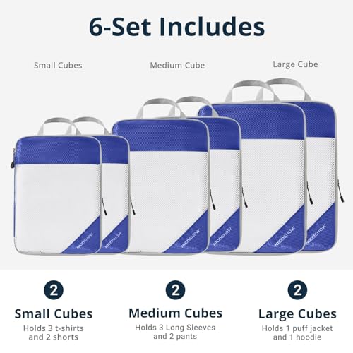 Compression Packing Cubes 6 Set (6 Count)