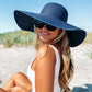 Sun Hats for Women Wide Brim Summer Hat Large Floppy Sun Straw Hat Foldable Packable Beach Hats UPF 50+