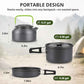 12pcs Camping Cooking Set for 1