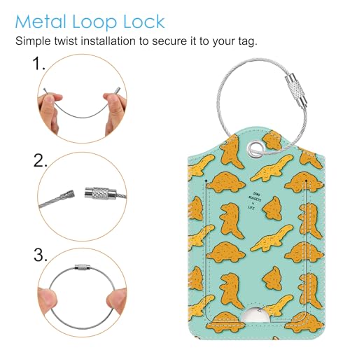 Luggage Tags Privacy Cover ID Label for Travel Bag Suitcase (2 Count)
