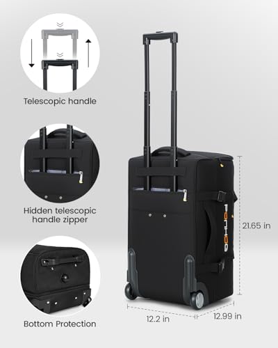 21 Inch Rolling Duffle Bag with Wheels for Men