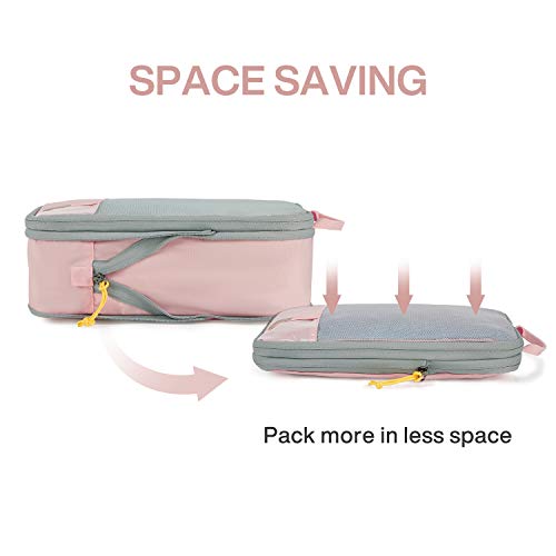 4 Set Compression Packing Cubes for Travel (6 Count)