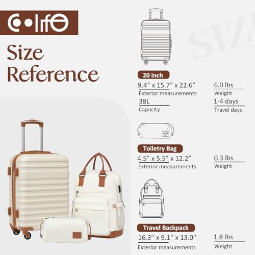 Luggage Set Hardside Suitcase (3 Count)