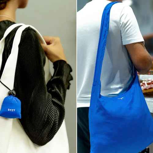 World's Most Compact Travel Tote Bag Portable Shopping Beach Market Foldable Bag