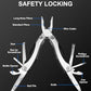 11-in-1 Multitool Pliers - Stainless Steel Pocket Knife with Pliers, Screwdriver & Bottle Opener - Aluminum Handle EDC Knives for Survival, Camping, Hunting, Hiking - Gift for Men Women(Silver)
