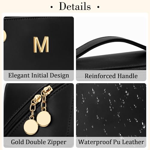 Initial Makeup Bag Personalized Gift for Women Teen Girls