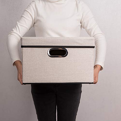 Foldable Storage Bin with Lid [5 (5 Count)