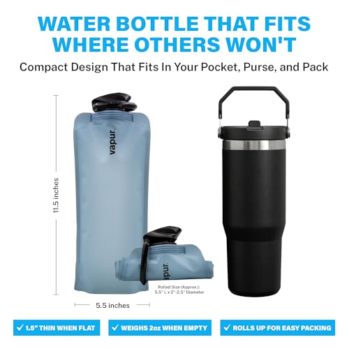 Collapsible Water Bottle with Carabiner