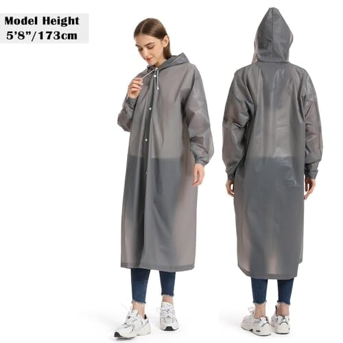 2 Pack Portable EVA Raincoats for Adults (2 Count)