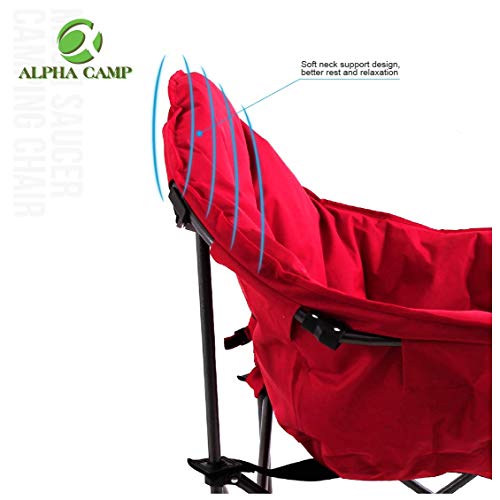Oversized Moon Saucer Chair with Folding Cup Holder and Carry Bag