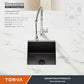 14 x 14 Inch Gloss Black Undermount Kitchen Sink