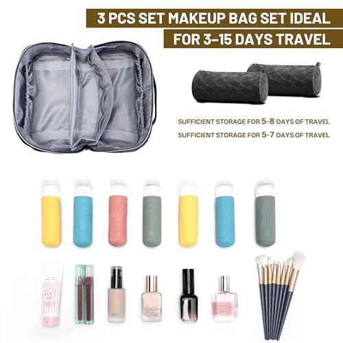Travel Makeup Bag (3 Count)