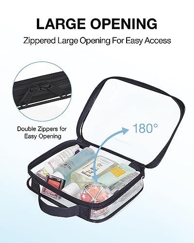 Clear Toiletry Bag with Handle 2 (2 Count)