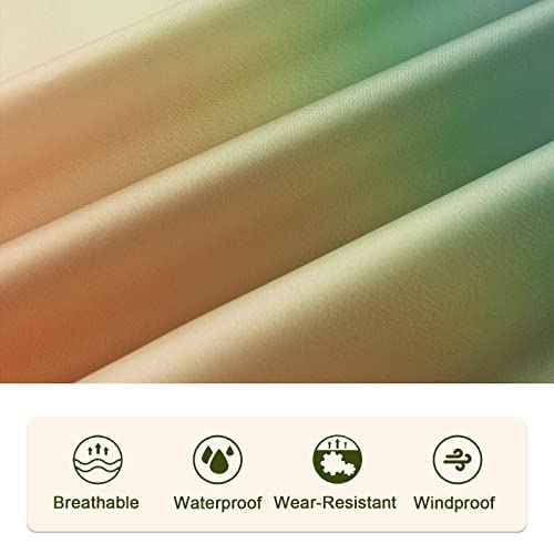 Adults Rain Poncho Waterproof Raincoat Women Gradient Hood with Pocket
