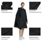 Rain Poncho Jacket Coat Hooded Zipper Style for Women